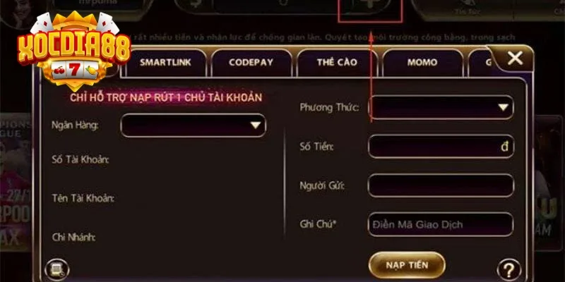 Có nhiều phương thức rút tiền XOCDIA88