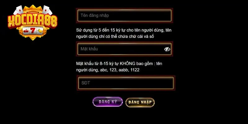 Hướng dẫn đăng ký XOCDIA88 qua máy tính 