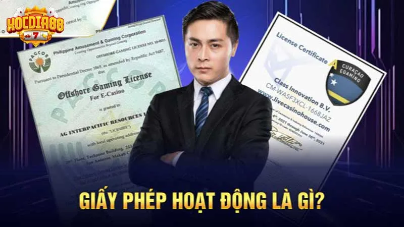 Giấy phép hoạt động XOCDIA88 như lời khẳng định sự uy tín đối với người chơi